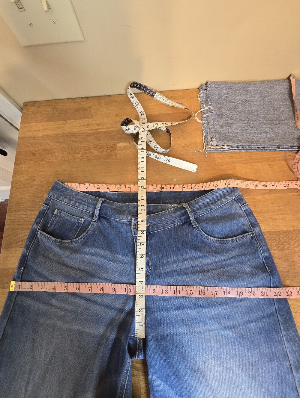 Halara Flex Asymmetric Low Rise Baggy Wide Leg Washed Casual Jean L Petite 12-14 - Picture 9 of 12